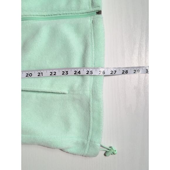 Columbia Womens Large Mint Green Full Zip Fleece Jacket Sweater Lightweight - Picture 10 of 11